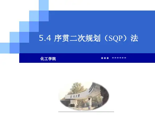 序贯二次规划-西安交通大学