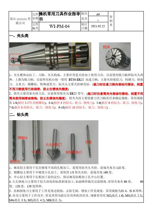 CNC操机常用刀具 