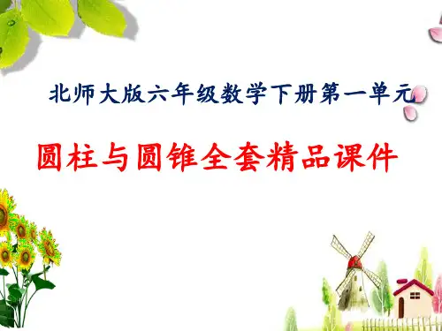北师大版六年级数学下册第一单元圆柱与圆锥全套精品课件