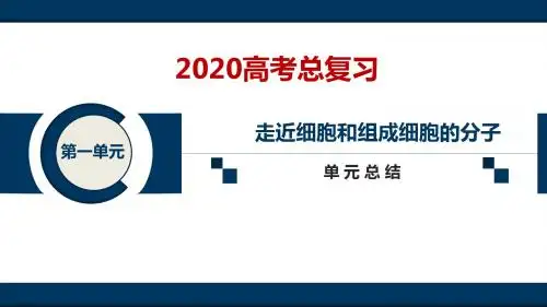 20届高考总复习(生物)第一单元 单元总结