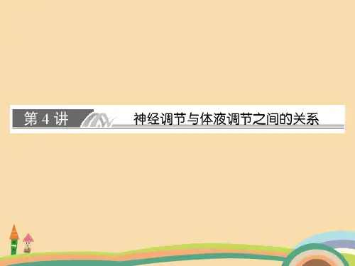 高三生物神经调节与体液调节之间的关系PPT教学课件