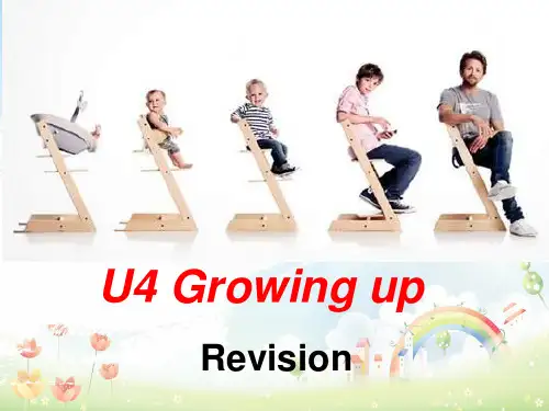 最新牛津译林版中学九年级英语上册 Unit 4 Growing up复习课件 