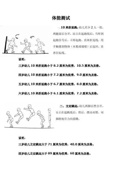 体能测试样板