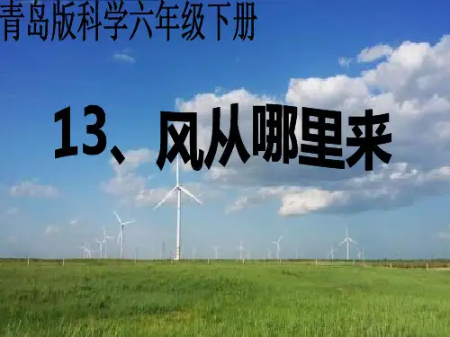 六年级下册科学课件13风从哪里来 青岛版(六年制) (共19页)PPT