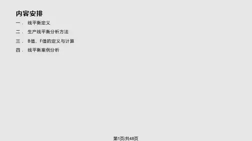 生产线平衡培训课程PPT课件
