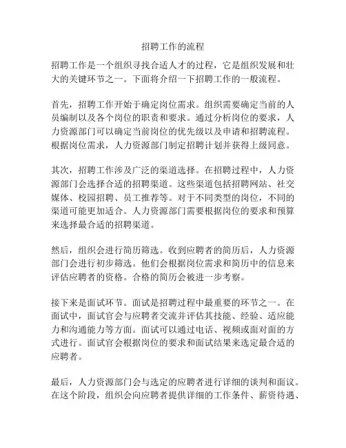 招聘工作的流程