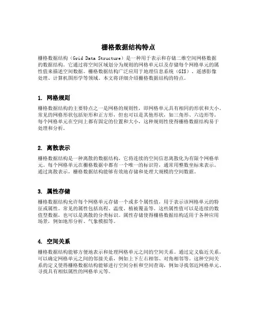 栅格数据结构特点