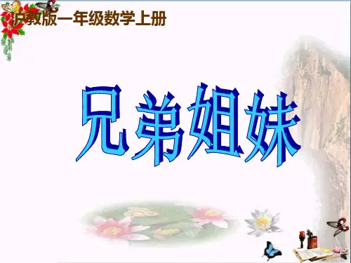 (精选)一年级数学上册5.2兄弟姐妹PPT课件沪教版