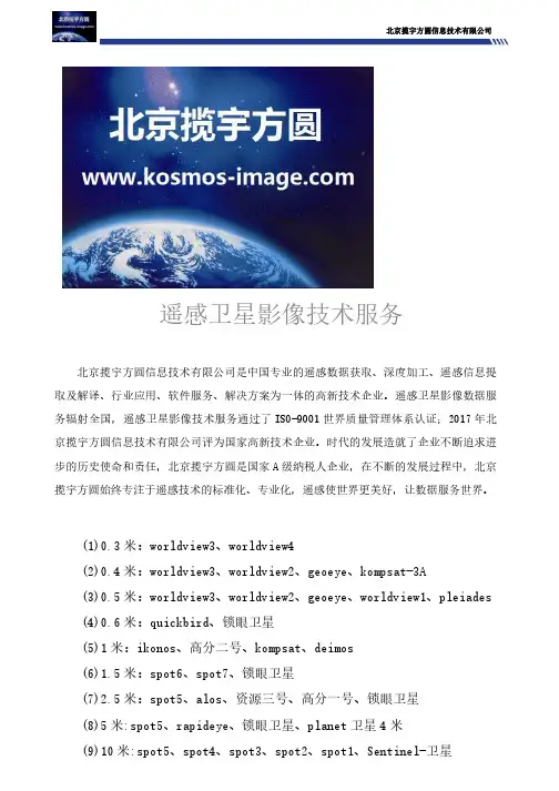遥感卫星影像技术服务