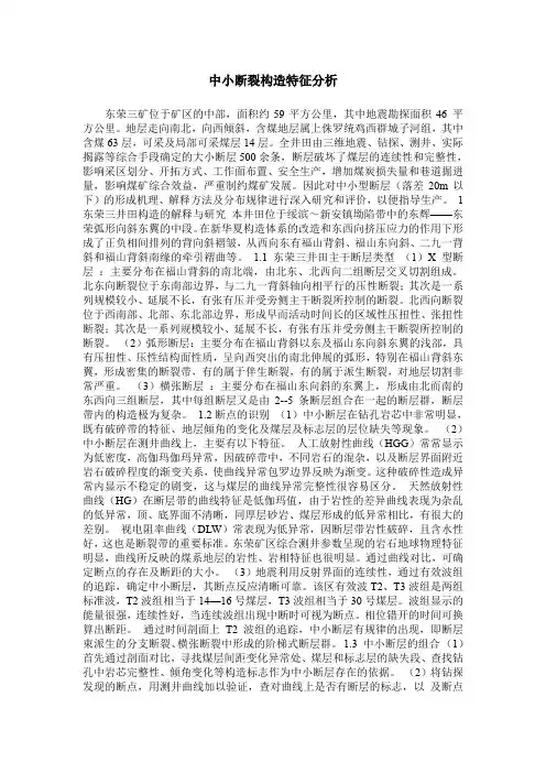 中小断裂构造特征分析