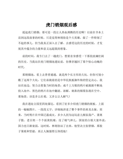 虎门销烟观后感