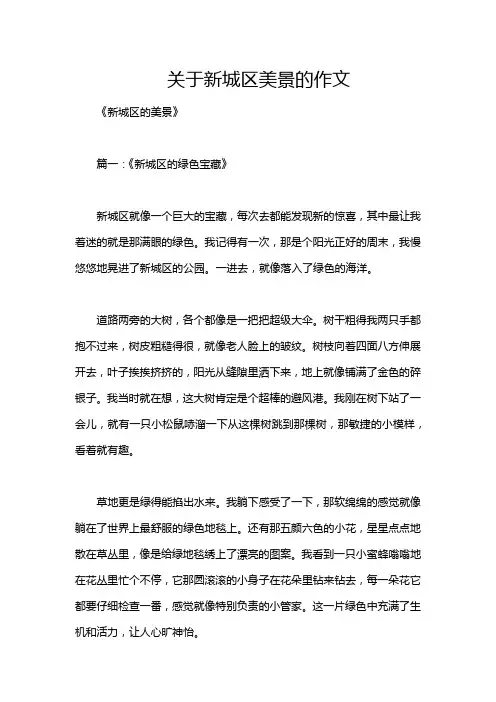 关于新城区美景的作文
