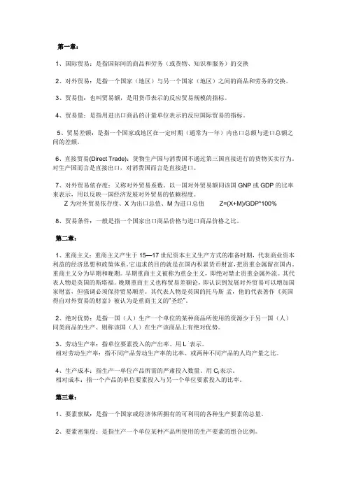 国贸名词解释