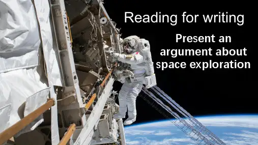 Unit 4 Space Exploration Reading for writing 高中英语
