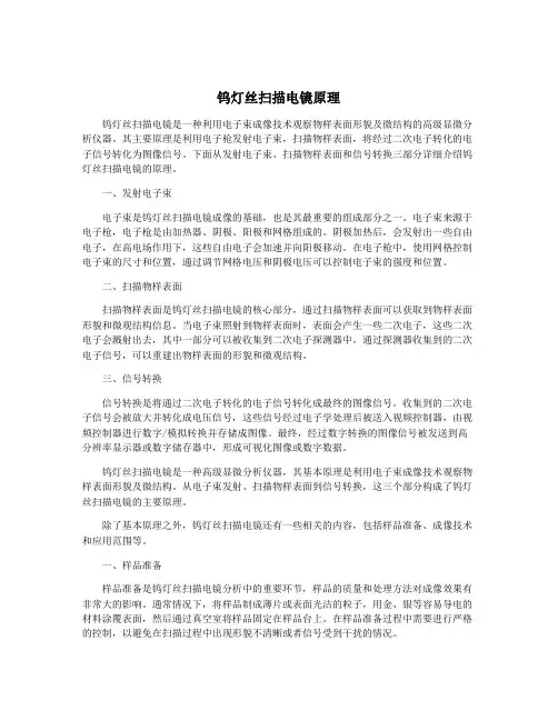 钨灯丝扫描电镜原理