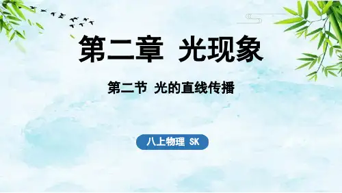 第二节 光的直线传播八年级上册物理苏科版