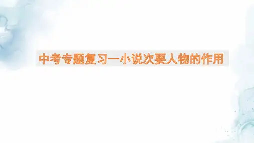 九年级语文中考小说次要人物的作用专题复习教学课件