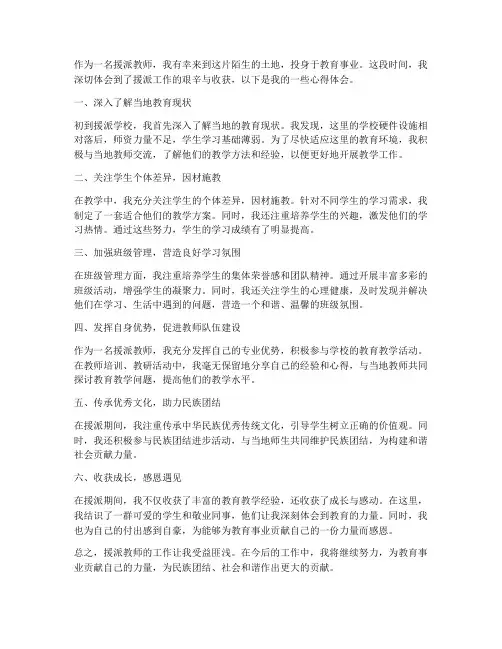 援派教师心得体会