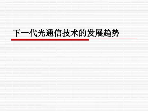 下一代光通信技术的发展趋势 45页PPT文档
