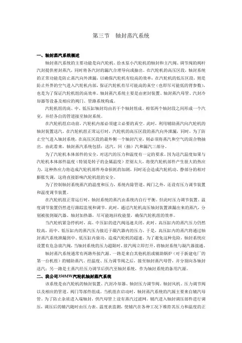 轴封蒸汽系统