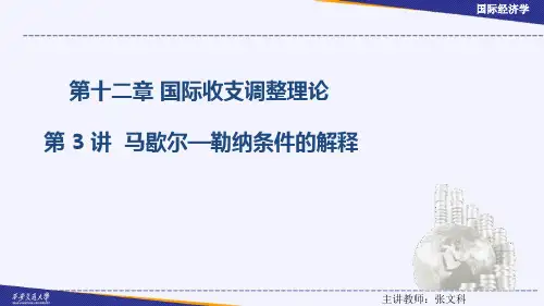马歇尔—勒纳条件的解释