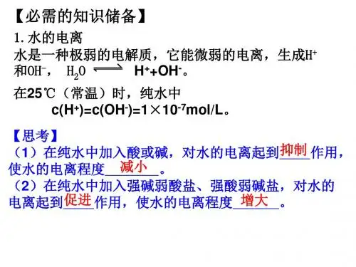 溶液中粒子浓度大小的比较