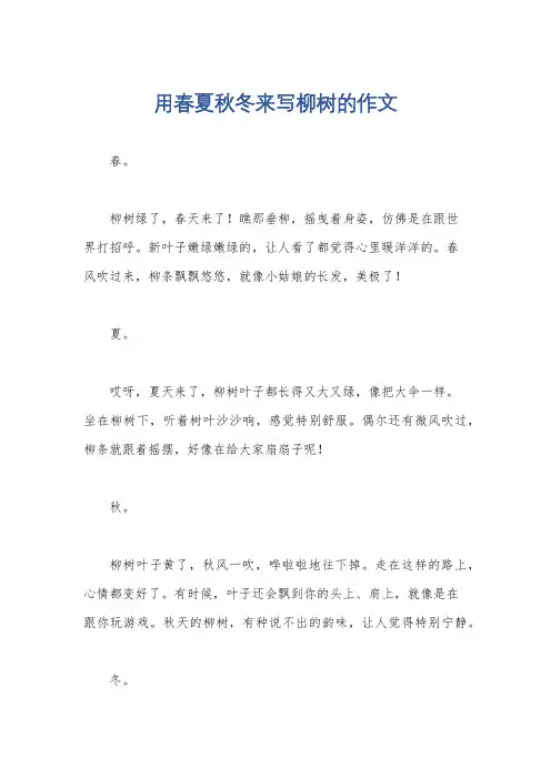 用春夏秋冬来写柳树的作文