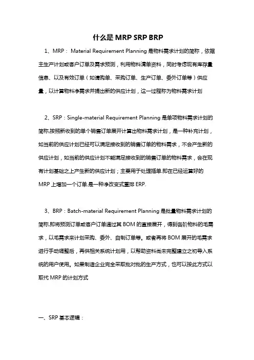 什么是MRP SRP BRP