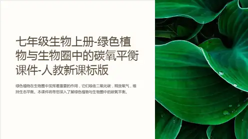 七年级生物上册-绿色植物与生物圈中的碳氧平衡课件-人教新课标版