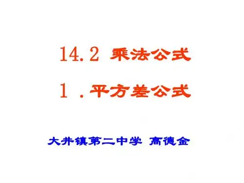 14.2.1 乘法公式—平方差公式