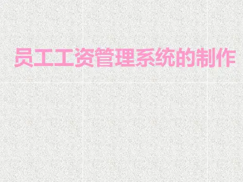 员工工资管理系统的制作.pptx