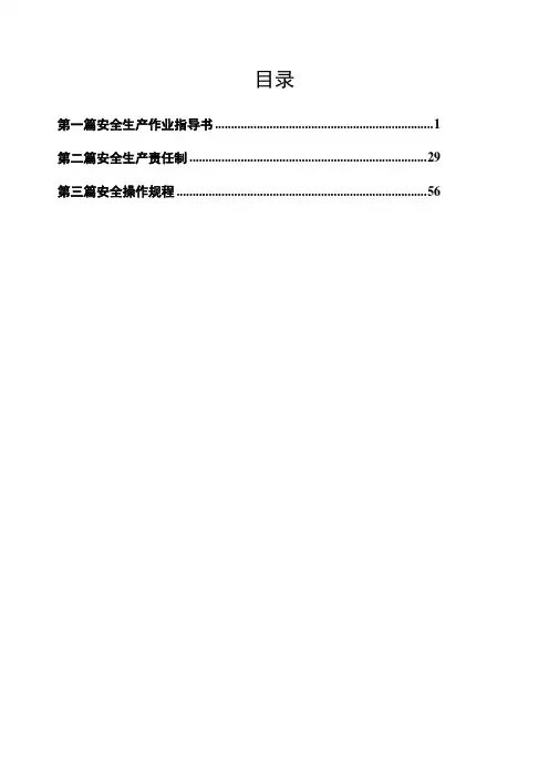 露天采石场标准化作业文件(含破碎)
