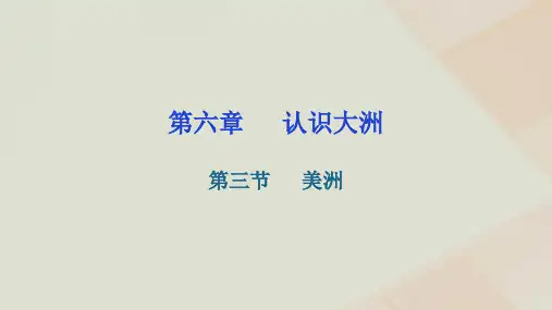 湘教版地理七年级下册第六章认识大洲第三节美洲练习课件
