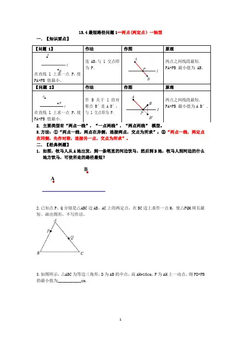 13.4最短路径问题1--两点(两定点)一轴型