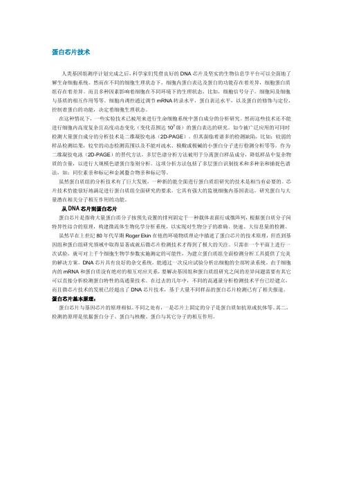 蛋白芯片技术