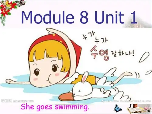 二年级英语上册Module8Unit1Shegoesswimmingppt课件4外研版(一起)