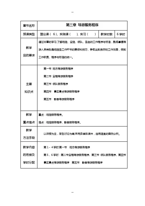 第三章-导游服务程序