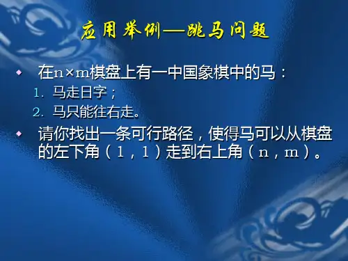 应用举例跳马问题动画演示