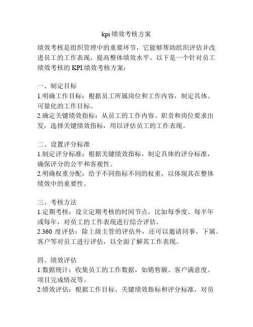 kpi绩效考核方案