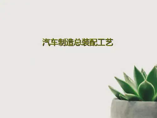 汽车制造总装配工艺100页PPT