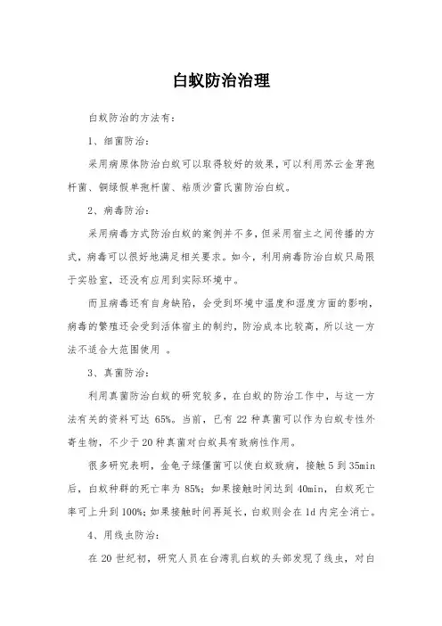 白蚁防治治理