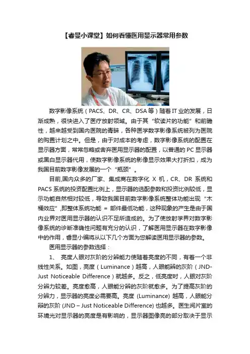 【睿显小课堂】如何看懂医用显示器常用参数