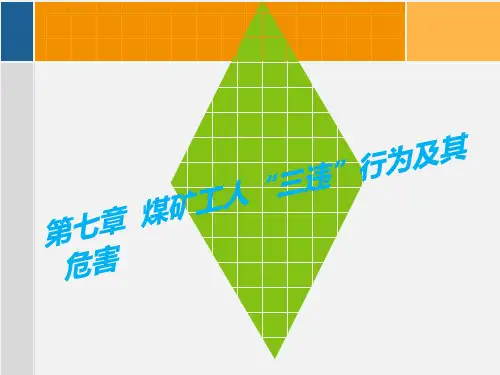 07第七章 煤矿工人“三违”章行为及危害