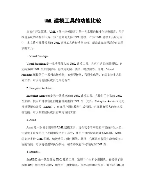 UML建模工具的功能比较