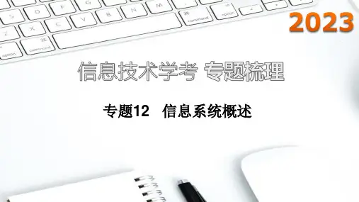 2023年高考信息技术复习专题梳理 信息系统概述