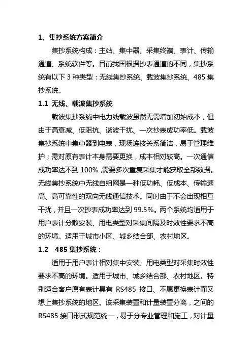 485总线及无线集抄系统