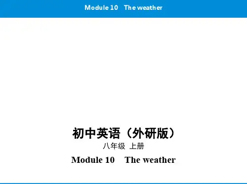 2019秋外研版八年级英语上册课件：Module 10 The weather(共132张PPT)