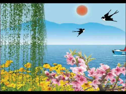 一年级下册看图写话春天来了ppt课件 (2)
