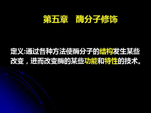 第五章 酶分子的修饰
