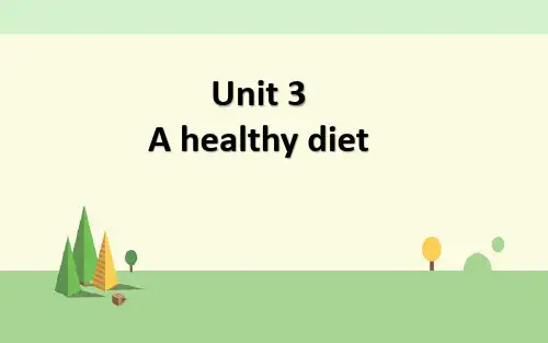 译林英语六年级下册 Unit 3 A healthy diet(第三课时)